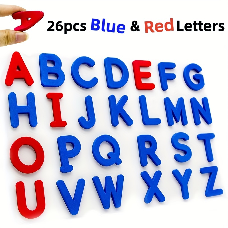 Kids Education Number - Czerwone i niebieskie angielskie litery Naklejki